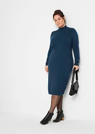 Robe en maille fine à col montant, bonprix