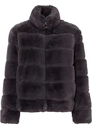 Fellimitat-Jacke mit Reißverschluss, bonprix