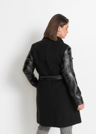 Manteau court avec manches en synthétique imitation cuir, BODYFLIRT