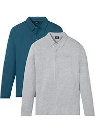 Lot de 2 polos à manches longues, bpc bonprix collection