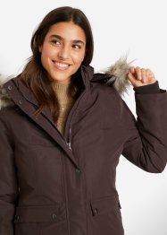 Manteau thermo fonctionnel durable avec fausse fourrure et capuche, bpc bonprix collection