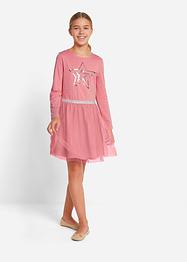 Mädchen Jerseykleid mit Tüll und Pailletten, bpc bonprix collection
