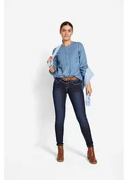 Jean skinny taille mi-haute à coutures contrastantes, bonprix