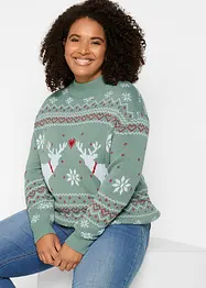 Norweger-Pullover mit Turtleneck, bonprix