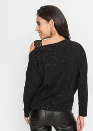 One-Shoulder-Shirt mit Glitzereffekt, bonprix