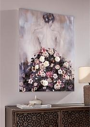 Tableau femme en robe à fleurs, bpc living bonprix collection