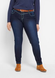 Slim Fit Stretch-Jeans mit Kontrastnähten, John Baner JEANSWEAR