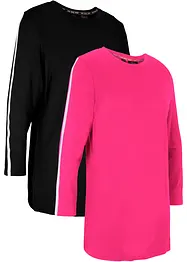 Lot de 2 T-shirts de sport avec TENCEL™ Lyocell, manches 7/8, bonprix