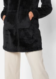 Veste longue en polaire à capuche, manches longues, bpc bonprix collection