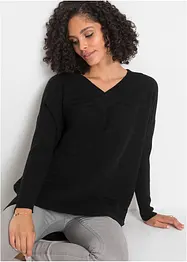 Gerippter Oversize-Pullover, BODYFLIRT