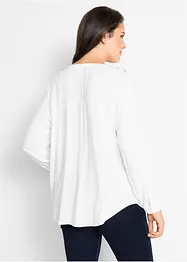 Blouse-tunique en viscose, col V et manches longues, bonprix