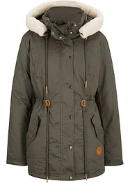 Wattierter Parka mit Fellimitat-Besatz, bonprix