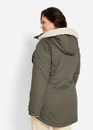 Wattierter Parka mit Fellimitat-Besatz, bonprix