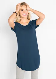 T-shirt long en viscose, manches courtes, bonprix