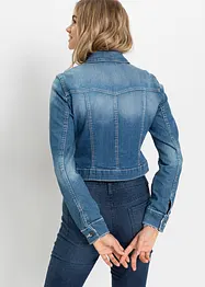 Veste en jean à empiècement dentelle, bonprix