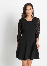 Robe avec manches dentelle , bonprix