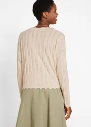 Kurze Ajour-Strickjacke mit nachhaltiger Viskose, bonprix