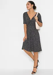 Robe en jersey imprimée avec drapé, bonprix