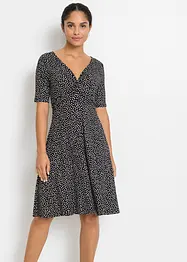 Robe en jersey imprimée avec drapé, bonprix