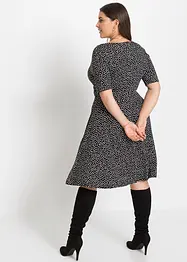 Robe en jersey imprimée avec drapé, bonprix