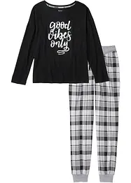 Pyjama avec T-shirt oversize, bonprix