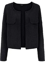 Gilet en maille bouclette façon tweed, bonprix