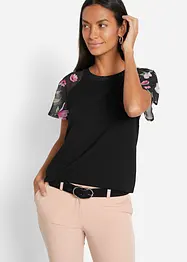 Shirt mit Chiffonärmeln, bonprix