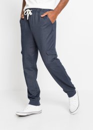 Pantalon taille extensible imitation jean avec poches cargo, RAINBOW