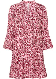 Minikleid mit Volants aus fließender Viskose, bonprix
