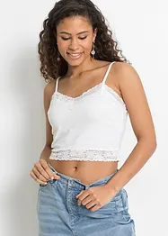 Cropped Top mit Spitze, Doppelpack, RAINBOW