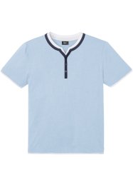 T-shirt col Henley, manches courtes, bpc bonprix collection