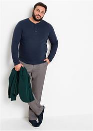 Henleyshirt (2er Pack), Langarm, bpc bonprix collection