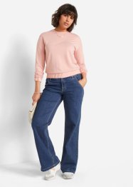 Jean paper bag taille haute, jambes larges, John Baner JEANSWEAR