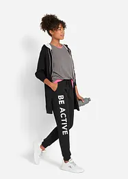 Pantalon de jogging en coton avec imprimé, Loose Fit, bonprix