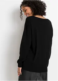 Oversize-Pullover mit V-Ausschnitt, bonprix