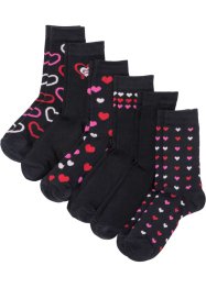 Lot de 6 paires de chaussettes femme en coton bio, bpc bonprix collection
