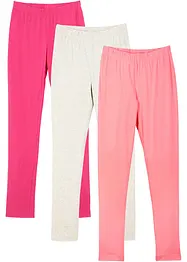 Leggings aus elastischem Baumwoll-Mix (3er Pack), bonprix