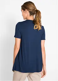 2 in 1 Shirt mit V-Ausschnitt, kurzarm, bonprix