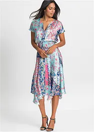 Zipfel-Kleid in Satinqualität, bonprix