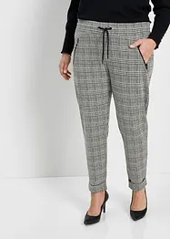 Pantalon taille extensible à carreaux Prince de Galles, bonprix