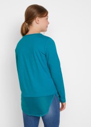 T-shirt fille à manches longues avec tulle, bpc bonprix collection