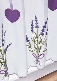 Scheibengardine mit Lavendel Stickerei, bonprix