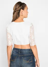 Dirndlbluse mit Spitzenarm, bonprix