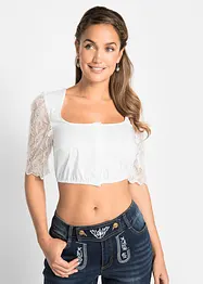 Dirndlbluse mit Spitzenarm, bonprix