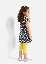 Mädchen Jerseykleid + ¾ Leggings (2tlg. Set) aus Bio-Baumwolle, bonprix