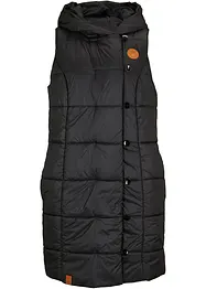 Gilet sans manches matelassé coupe longue, bonprix