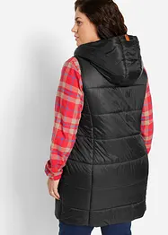 Gilet sans manches matelassé coupe longue, bonprix