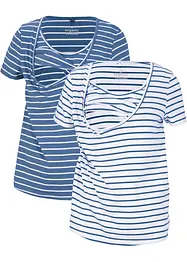 Umstandsshirt / Stillshirt, 2er Pack mit Bio-Baumwolle, bpc bonprix collection