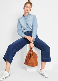 Jupe-culotte en jean extensible super-soft, bonprix