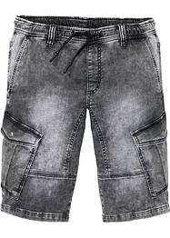 Bermuda jean-jogging avec poches cargo, Regular Fit, RAINBOW